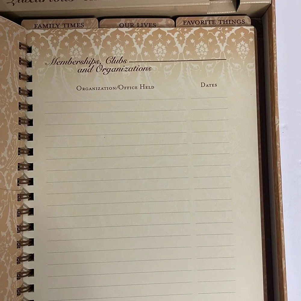 NEW Create Your Own Family Record A‎ Keepsake Journal Italian Leatherette